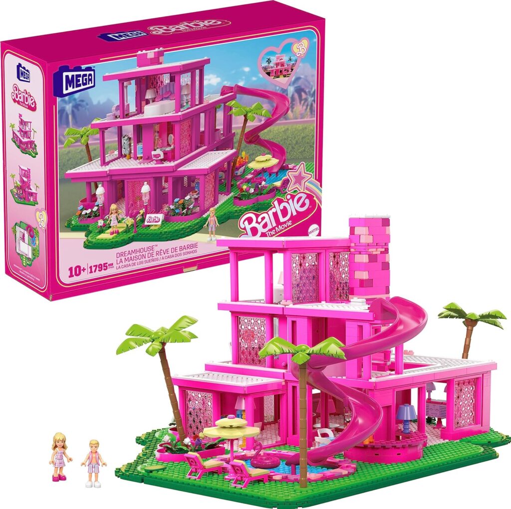 Barbie MEGA Barbie The Movie Building Toys for Adults, DreamHouse Replica with 1795 Pieces, Barbie and Ken Micro-Dolls and Accessories, for Collectors