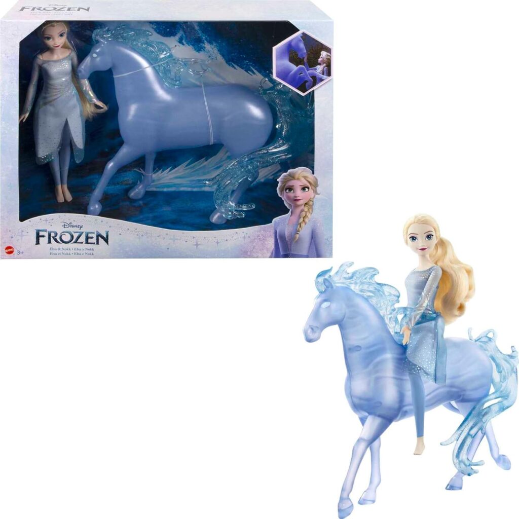 Disney Frozen by Mattel Disney Frozen Toys, Elsa Fashion Doll  Horse-Shaped Water Nokk Figure, Set Inspired by Disneys Frozen 2 Movie