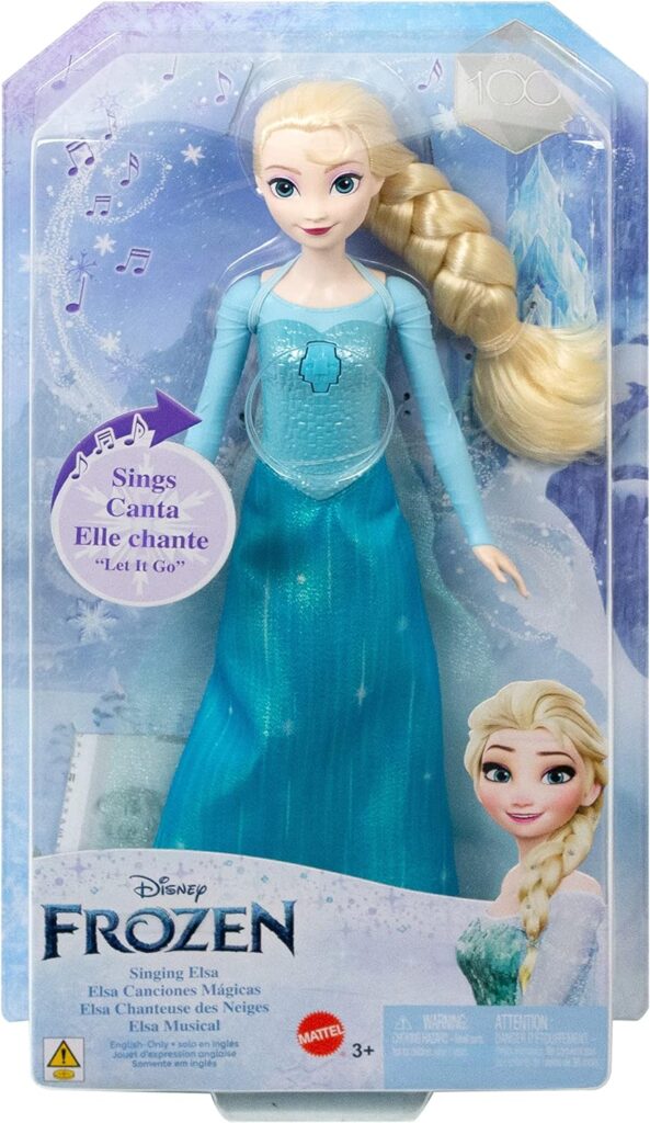 Disney Frozen by Mattel Disney Frozen Toys, Singing Elsa Doll in Signature Clothing, Sings “Let It Go” from the Disney Movie Frozen