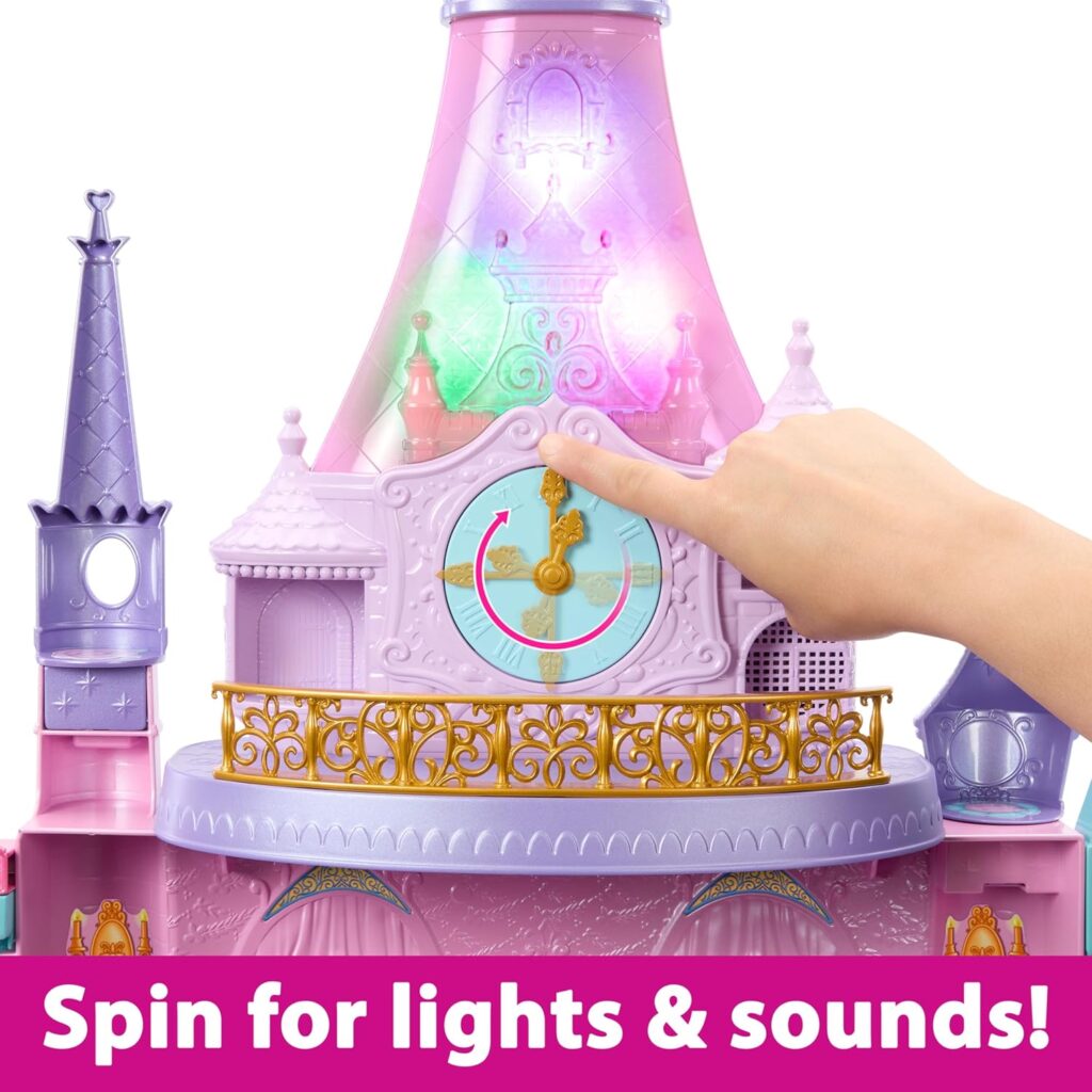Disney Princess by Mattel, Ultimate Castle 4 Ft Tall with Lights  Sounds, 3 Levels, 10 Play Areas and 25+ Furniture  Pieces, Inspired by Disney Movies
