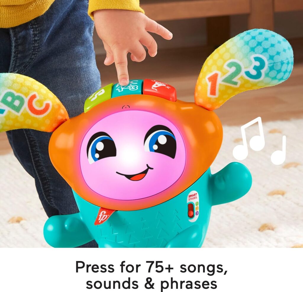 Fisher-Price Baby  Toddler Learning Toy Dj Bouncin’ Beats With Music Lights  Bouncing Action For Ages 6+ Months