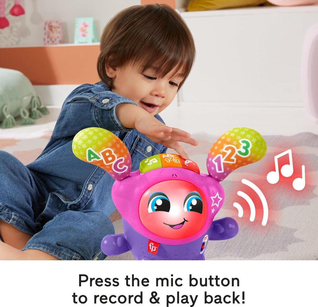 Fisher-Price Baby  Toddler Learning Toy DJ Bouncin’ Star with Music Lights  Bouncing Action for Ages 9+ Months