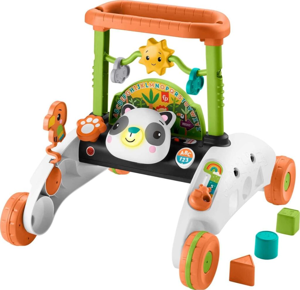 Fisher-Price Baby  Toddler Toy 2-Sided Steady Speed Panda Walker With Smart Stages Learning  Blocks For Ages 6+ Months