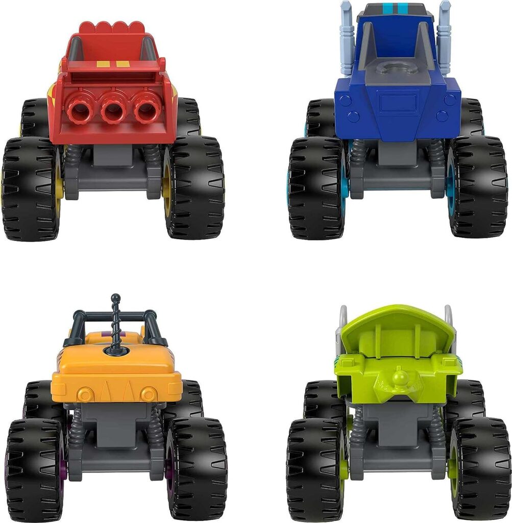 Fisher-Price Blaze and the Monster Machines Racers 4 Pack, set of die-cast metal push-along vehicles for preschool kids ages 3 years and older [Amazon Exclusive]