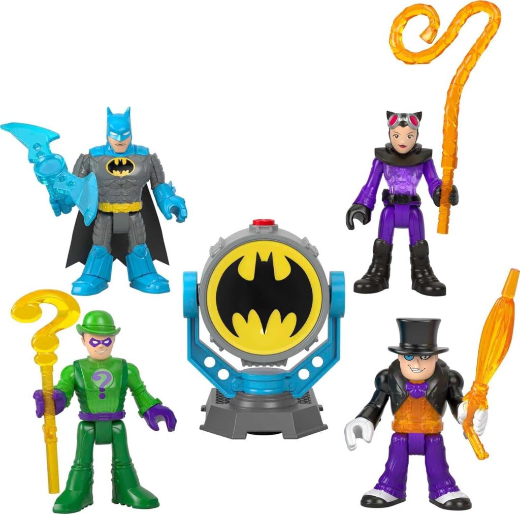 Fisher-Price Imaginext DC Super Friends Batman Toys Bat-Tech Bat-Signal Multipack with 4 Figures  Accessories for Pretend Play Ages 3+ Years