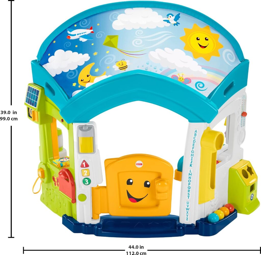 Fisher-Price Laugh  Learn Baby  Toddler Playset Smart Learning Home Interactive Playhouse with Smart Stages Content for Ages 6+ Months (Amazon Exclusive)