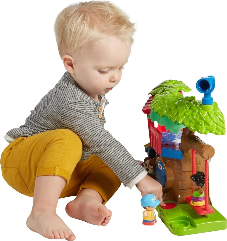 Fisher-Price Little People Toddler Musical Toy Swing  Share Treehouse Playset with 3 Figures for Pretend Play Ages 1+ Years (Amazon Exclusive)