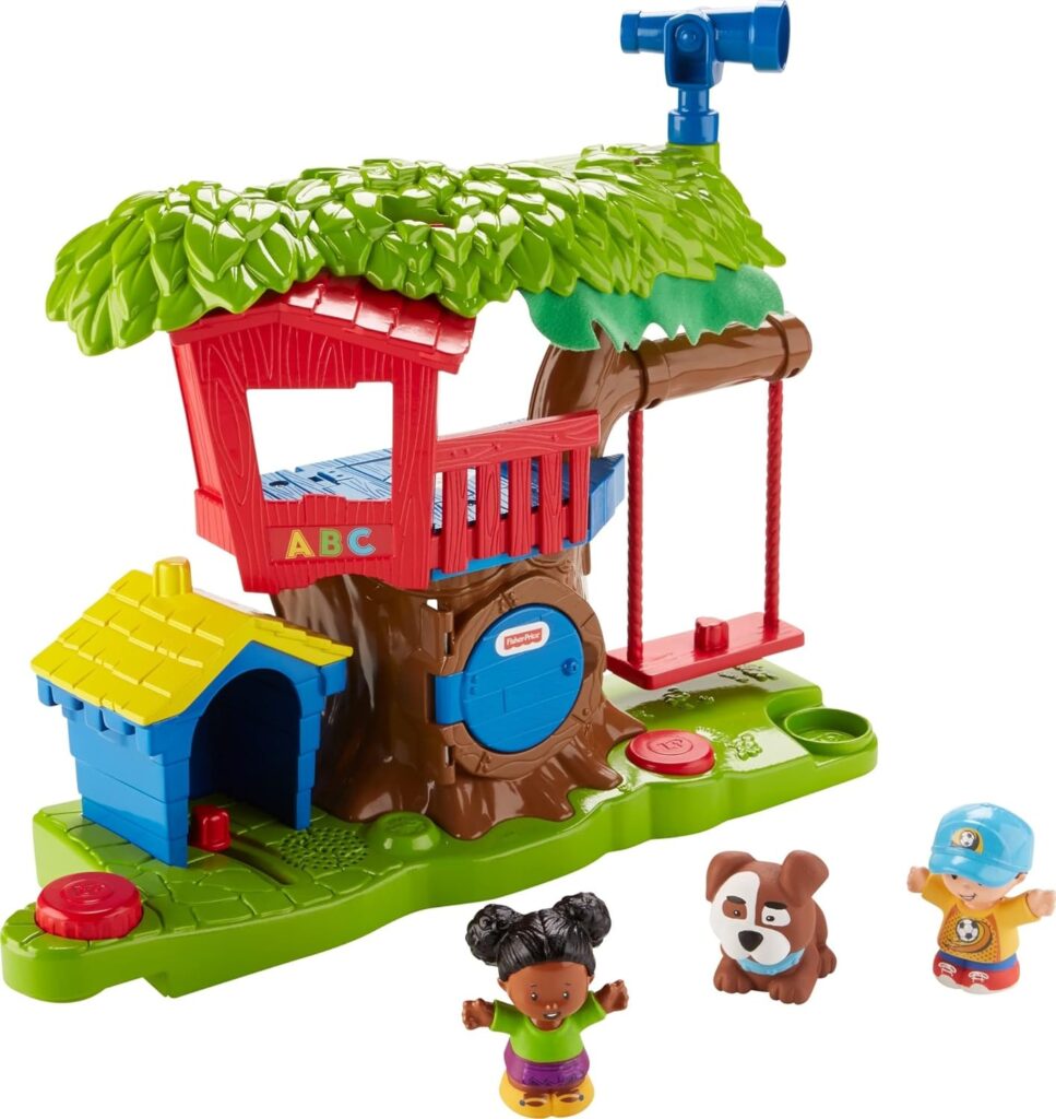 Fisher-Price Little People Toddler Musical Toy Swing  Share Treehouse Playset with 3 Figures for Pretend Play Ages 1+ Years (Amazon Exclusive)