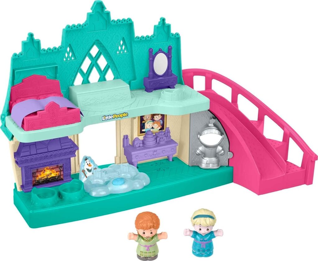 Fisher-Price Little People Toddler Playset Disney Frozen Arendelle Castle with Lights Sounds Anna  Elsa Figures for Ages 18+ Months (Amazon Exclusive)