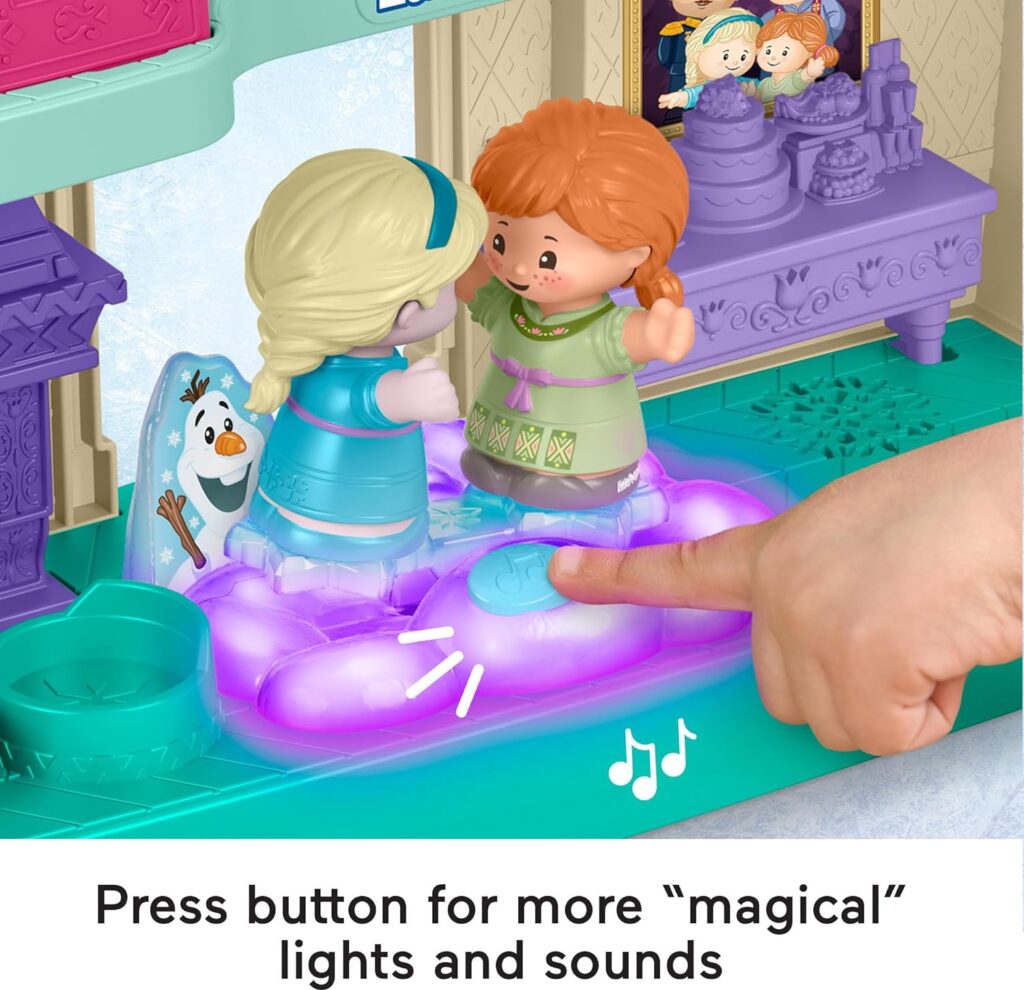 Fisher-Price Little People Toddler Playset Disney Frozen Arendelle Castle with Lights Sounds Anna  Elsa Figures for Ages 18+ Months (Amazon Exclusive)