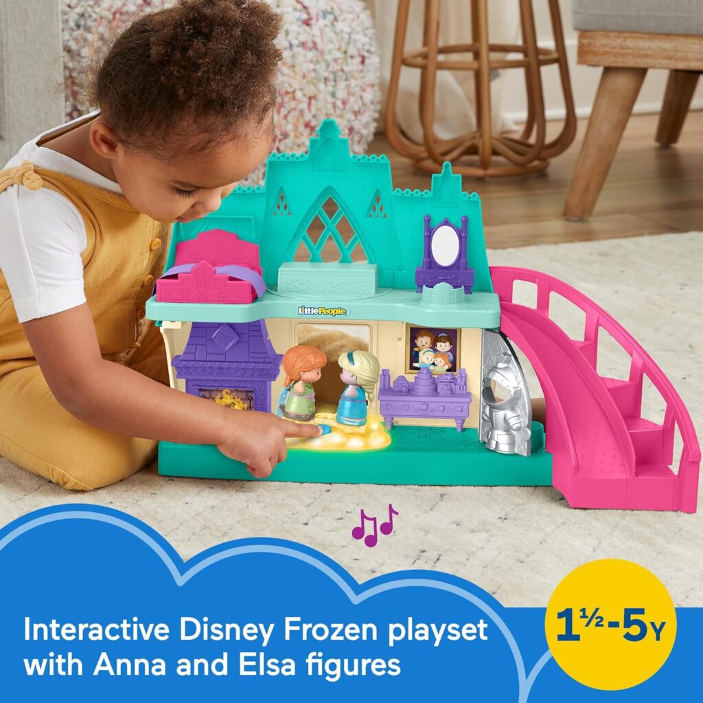 Fisher-Price Little People Toddler Playset Disney Frozen Arendelle Castle with Lights Sounds Anna  Elsa Figures for Ages 18+ Months (Amazon Exclusive)