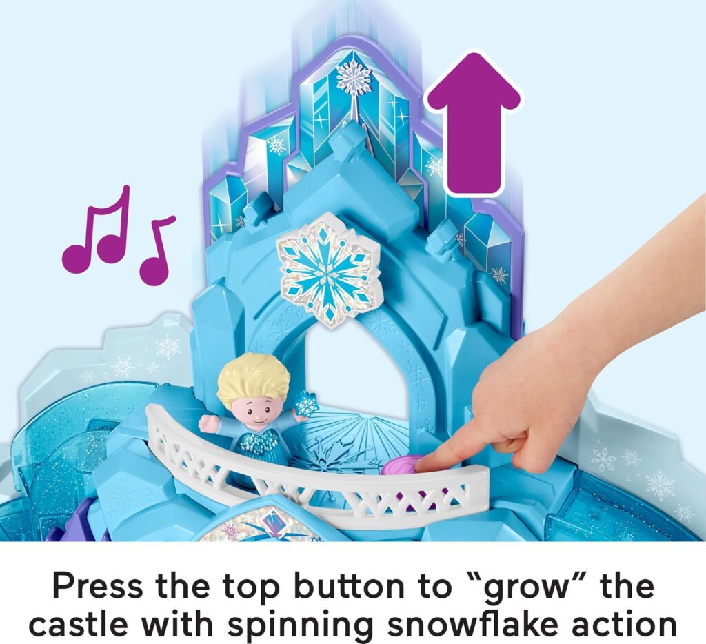 Fisher-Price Little People Toddler Playset Disney Frozen Elsa’s Ice Palace Musical Toy with Elsa  Olaf Figures for Ages 18+ Months (Amazon Exclusive)