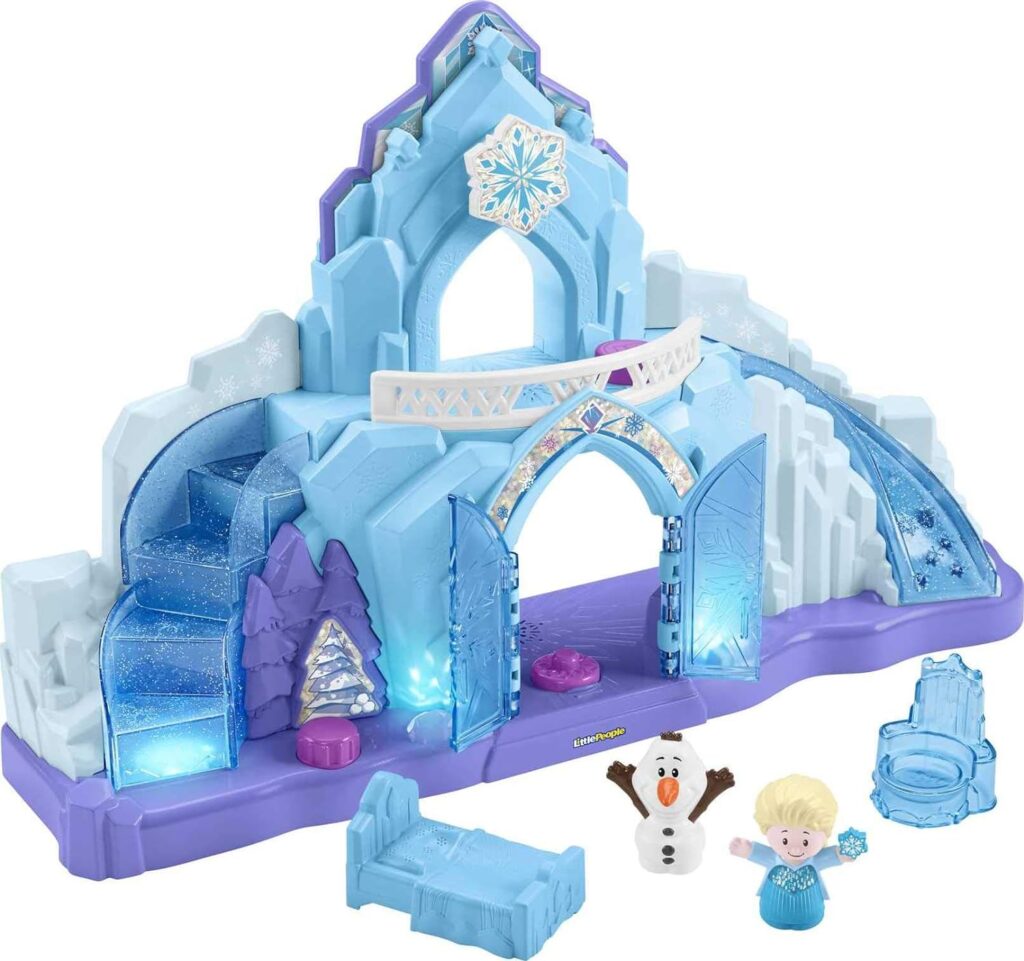 Fisher-Price Little People Toddler Playset Disney Frozen Elsa’s Ice Palace Musical Toy with Elsa  Olaf Figures for Ages 18+ Months (Amazon Exclusive)