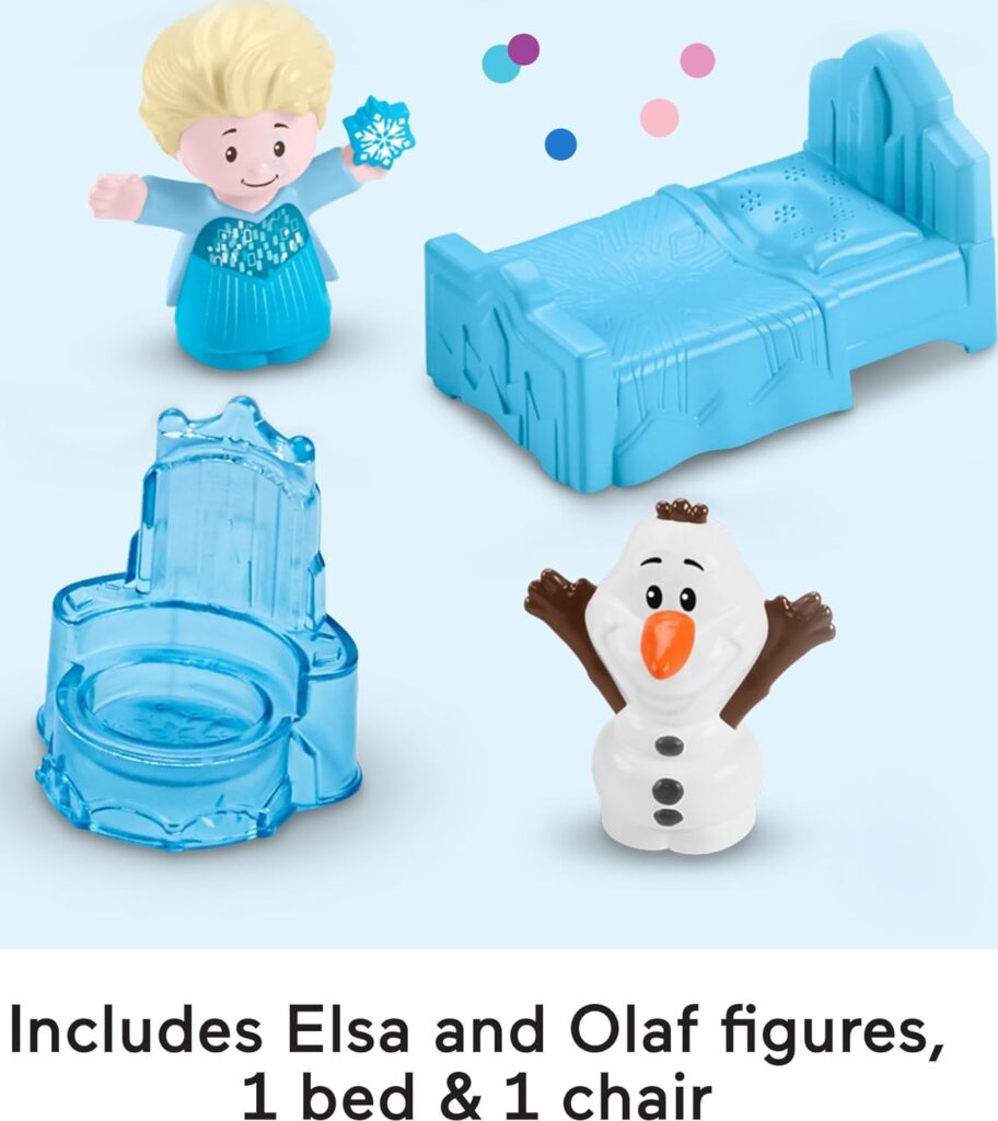 Fisher-Price Little People Toddler Playset Disney Frozen Elsa’s Ice Palace Musical Toy with Elsa  Olaf Figures for Ages 18+ Months (Amazon Exclusive)