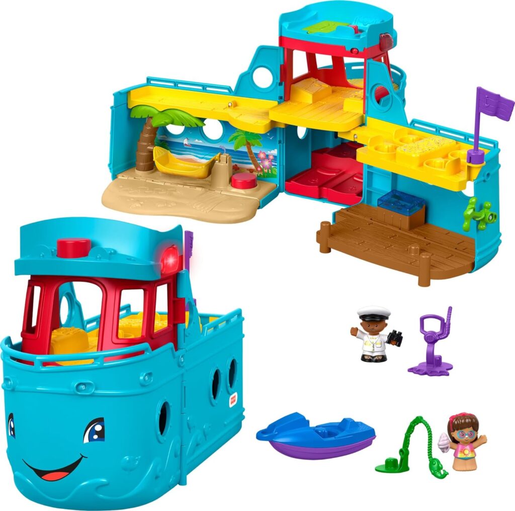 Fisher-Price Little People Toddler Toy Travel Together Friend Ship Musical Playset with 2 Figures  Accessories for Ages 1+ years (Amazon Exclusive)