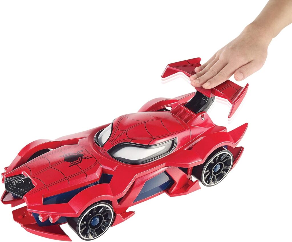 Hot Wheels Marvel Spider-Man Web-Car Launcher with Movement-Activated Eyes  1:64 Scale Toy Character Car (Amazon Exclusive)