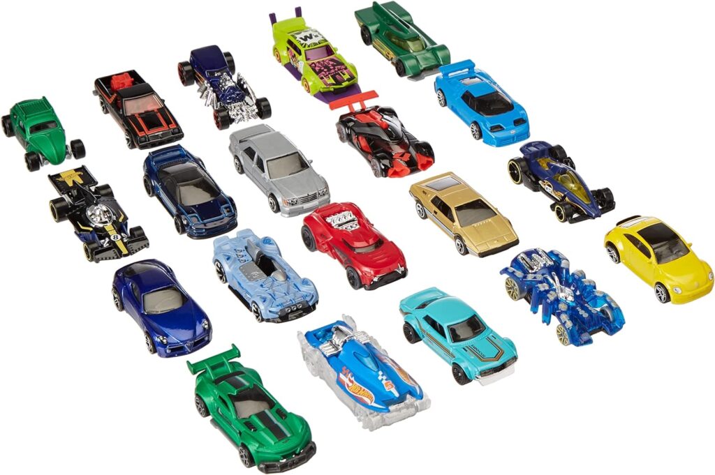 Hot Wheels Set of 20 Toy Cars  Trucks in 1:64 Scale, Collectible Vehicles (Styles May Vary)