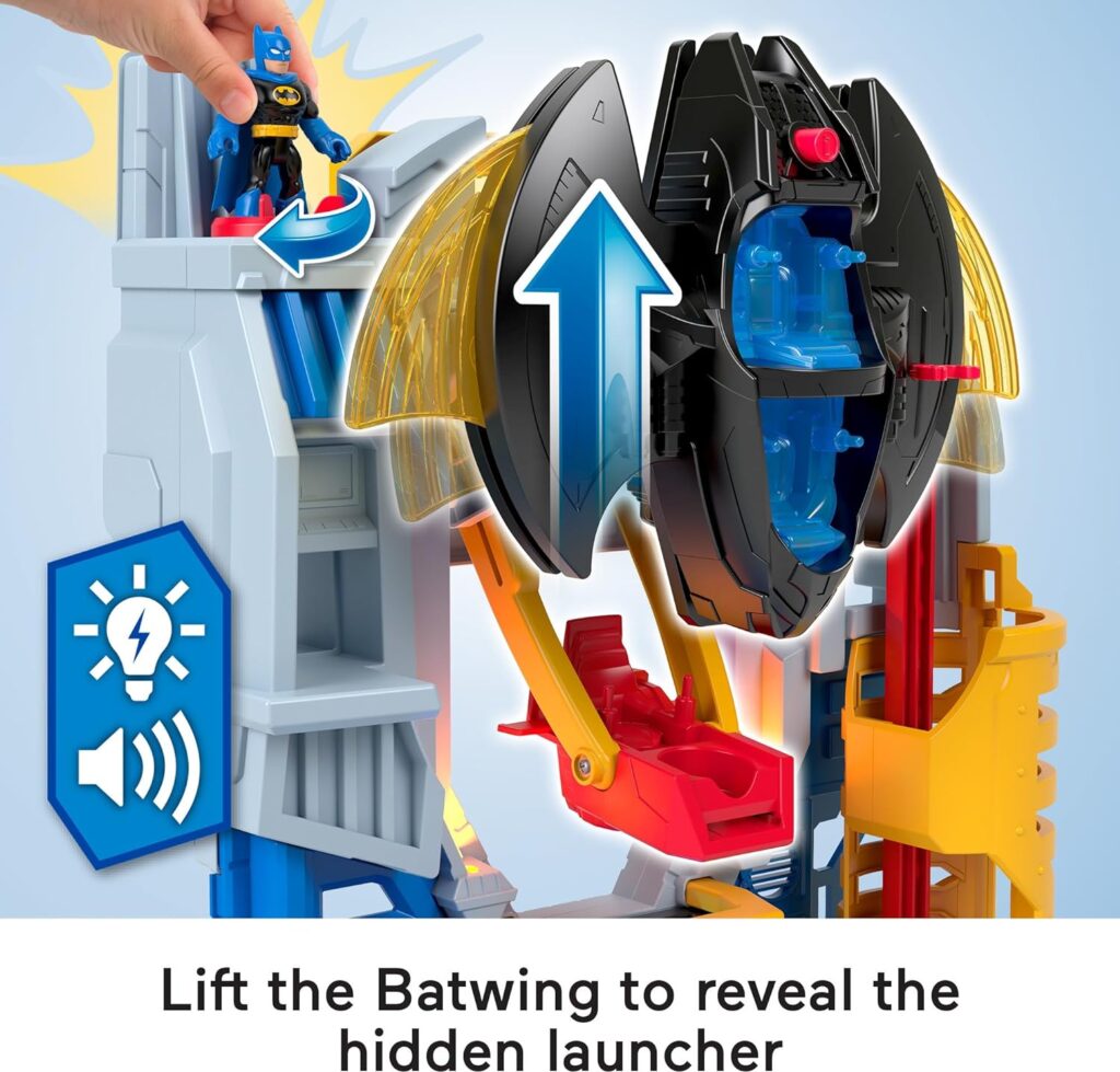 Imaginext DC Super Friends Batman Playset Ultimate Headquarters 2-Ft Tall with Lights Sounds Figures  Accessories for Ages 3+ Years