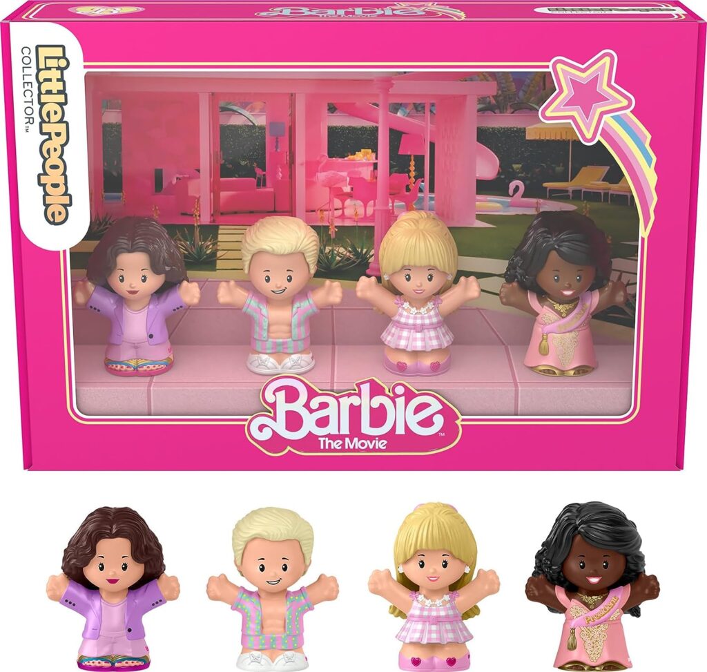 Little People Collector Barbie: The Movie Special Edition Set in Display Gift Package for Adults  Fans, 4 Figures