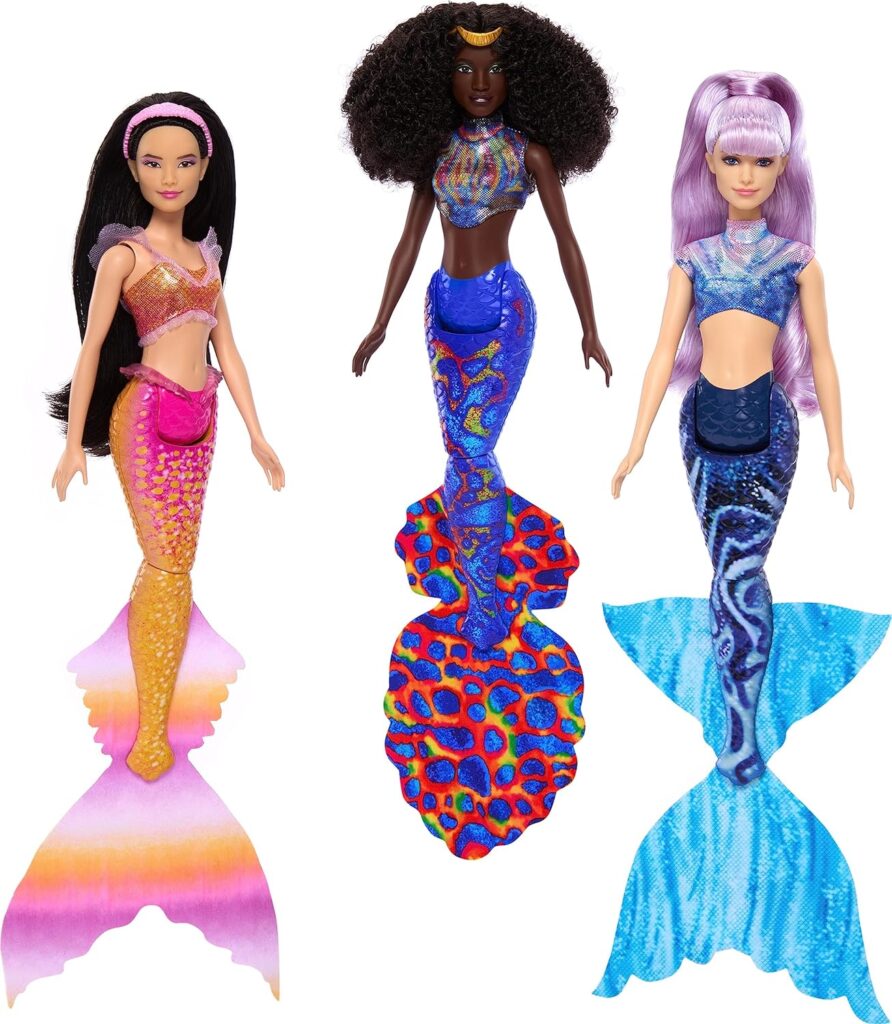 Mattel Disney The Little Mermaid Ultimate Ariel Sisters 7-Pack Set, Collection of 7 Fashion Mermaid Dolls, Toys Inspired by the Movie