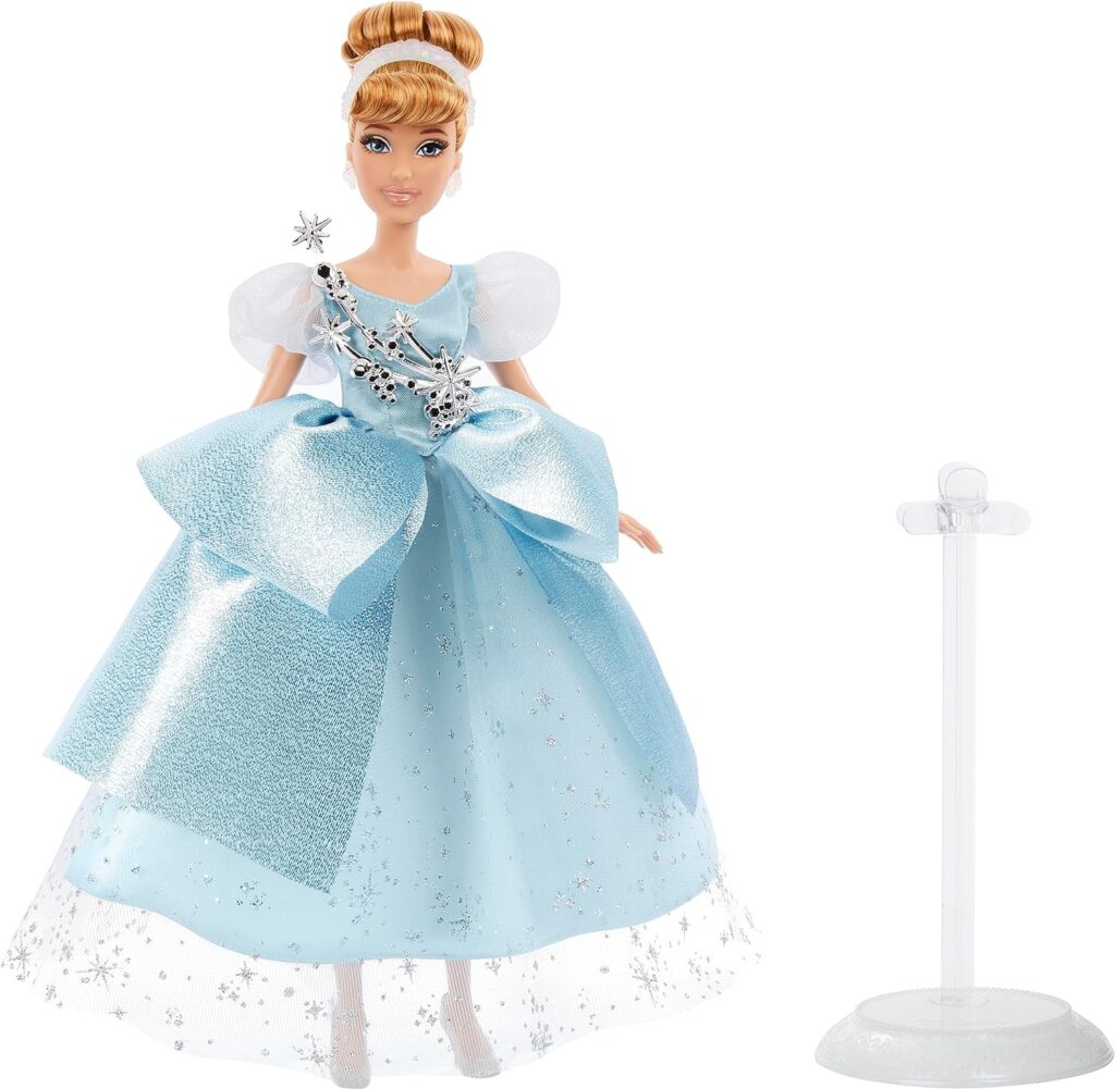 Mattel Disney Toys, Collector Cinderella Doll to Celebrate Disney 100 Years of Wonder, Inspired by Disney Movie, Gifts for Kids and Collectors : Toys  Games