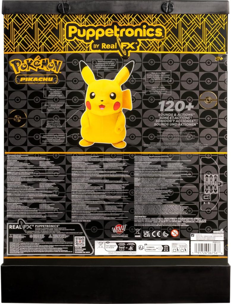 Pokémon Pikachu Puppetronic by RealFX (16" Interactive Plush) supporting product image 2